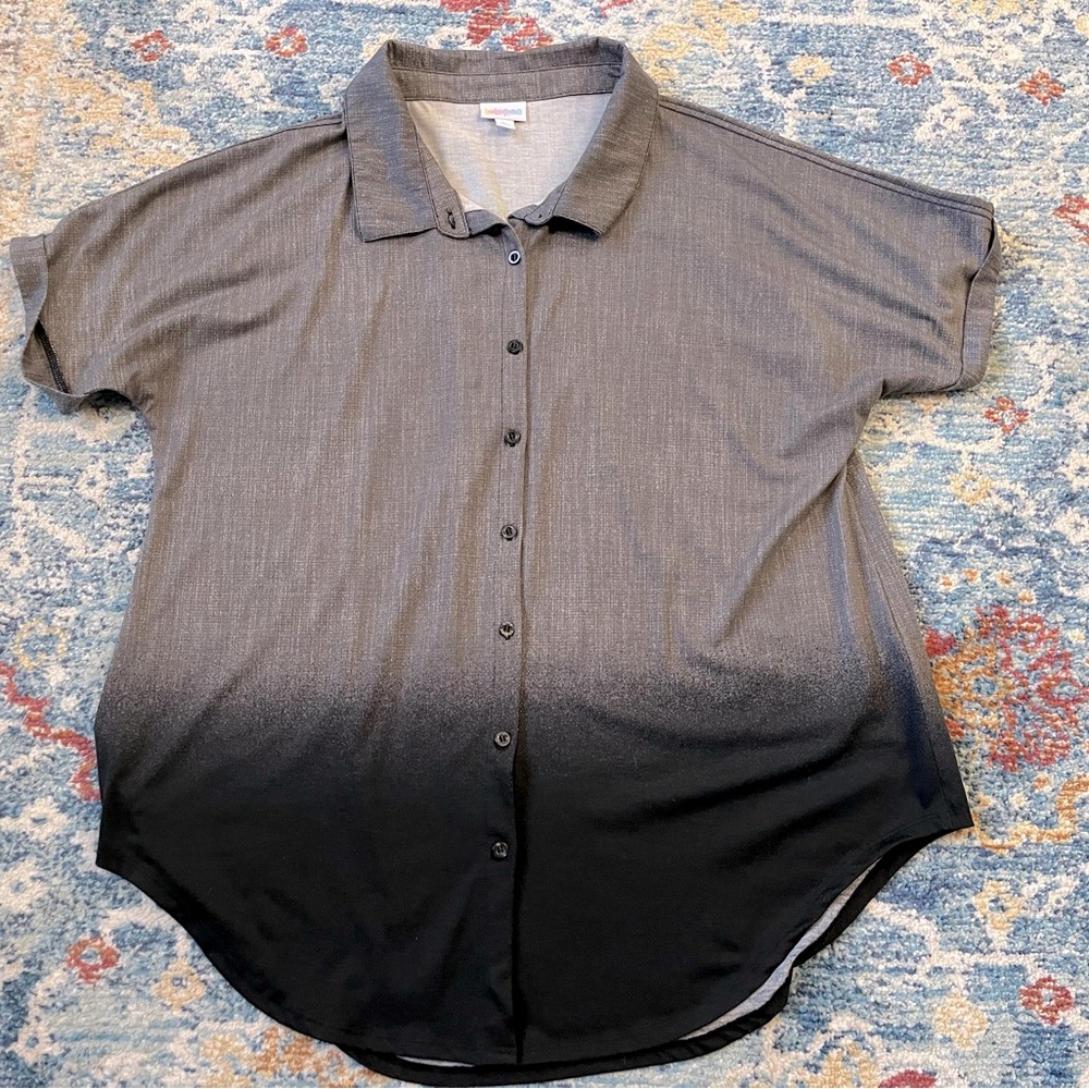 Oversized button down top- ombré